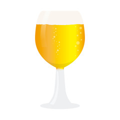 Isolated beer glass on a white background - Vector