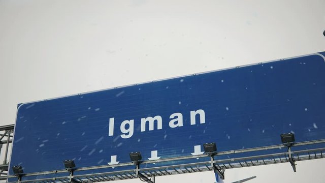 Airplane Landing Igman in Christmas