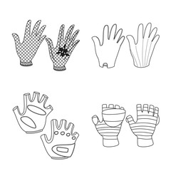 Isolated object of accessory and style symbol. Set of accessory and distinctive stock vector illustration.