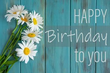 Happy Birthday to You. Birthday card design with flowers for birthday. Birthday card for mother,...
