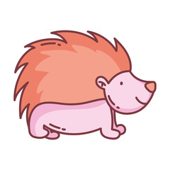 hedgehog hello autumn design icon