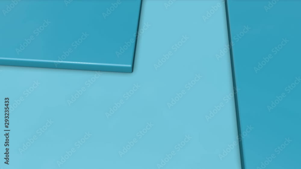 Aufkleber turquoise rectangular planes rotate slowly. background. 3d rendering