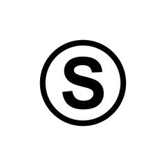 Fototapeta premium alphabet S icon