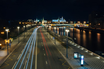 Fototapeta na wymiar Stunning beauty of the night city and its sights, Moscow, Russia