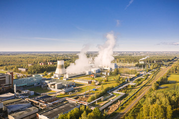  Riga. Latvia. Smoke from thermal power station