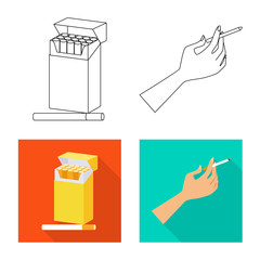 Vector design of refuse and stop logo. Collection of refuse and habit vector icon for stock.