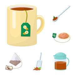 Vector design of food and natural icon. Collection of food and black vector icon for stock.