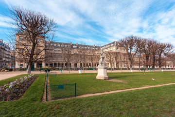 Luxembourg Garden (Jardin du Luxembourg) in Paris, France. Winter time.