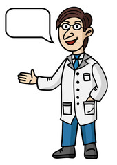 The doctor talks about a healthy lifestyle.