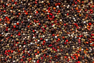 Pepper Mix Closeup. Top view