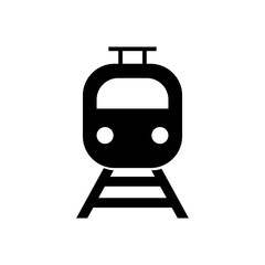 Tram icon, logo isolated on white background