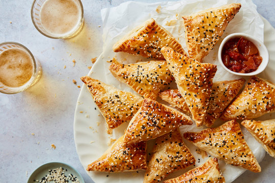 Sweet Potato and Spinach Puff Pastry Parcels