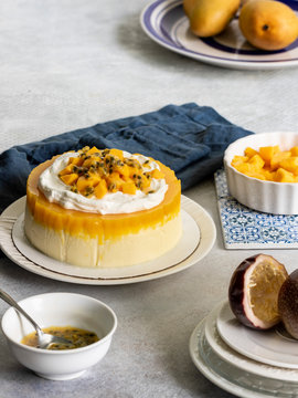 Passion Fuit Mango Cheesecake