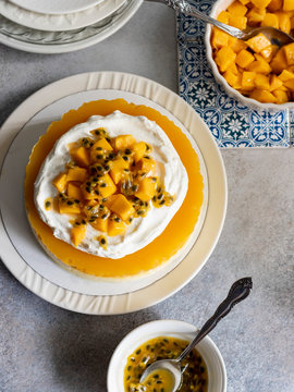Passion Fuit Mango Cheesecake