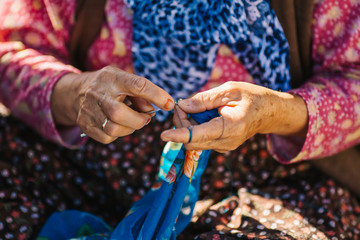 Oya, the Turkish word for needle lace, known as the language of Anatolia has many different motifs symbolising different meanings. Traditionally made by women to decorate their colourful headscarves. 