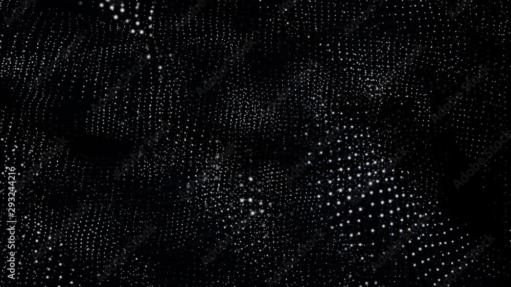 Leinwandbilder abstract background of slowly moving white particles. animated abstraction. 3d rendering