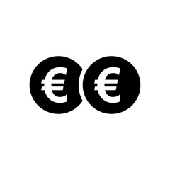 golden euro symbol isolated on white background