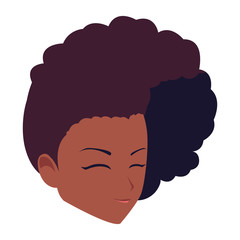 Isolated woman head vector design