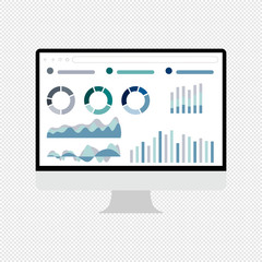 Vector illustration of Data analysis & business information research solution concept with 