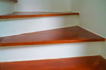 Modern wooden brown stair interior renovate