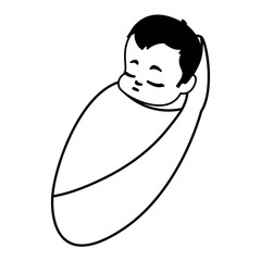 Isolated newborn baby vector design
