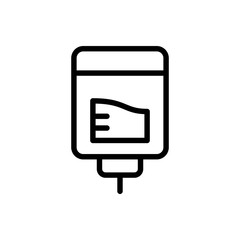 Infuse blood bag icon vector design template