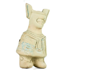 Ancient anonymous figure of the mayan culture of the Jaina isle