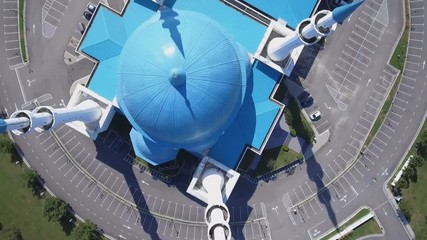 Aerial view of Masjid Sultan Iskandar, Bandar Baru Dato’ Onn Johor Bahru, Malaysia.