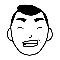 Isolated man head vector design icon