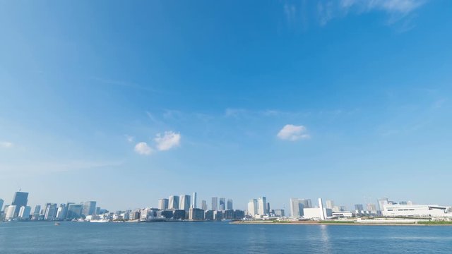 2019　東京タイムラプス　　東京湾　晴海　東京オリンピック選手村　方面