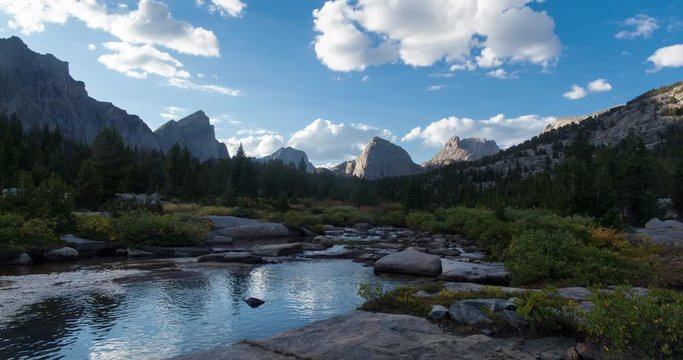 The East Fork River, Ambush Peak, Raid Peak, Midsummer Dome - Wind River Range - Time Lapse