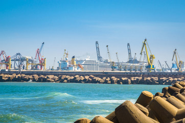 Industrial port of Casablanca, Morocco.