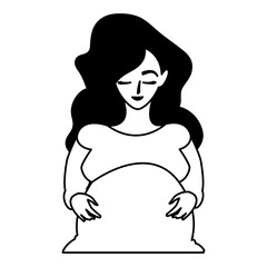 Isolated pregnant woman design icon