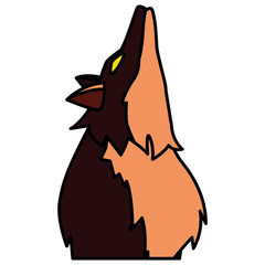 Halloween werewolf vector design icon