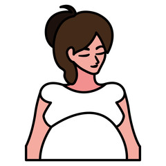 Isolated pregnant woman design icon