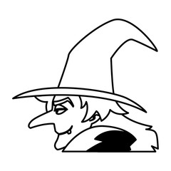 Halloween witch vector design icon