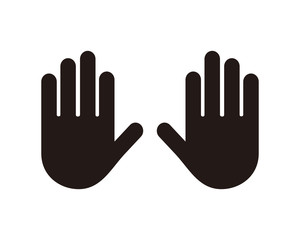 Hand stop icon symbol vector