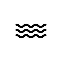 Wave line vector icon