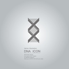 DNA icon design. Isolated on grey background.