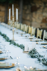 board a decorative candle holders on table and