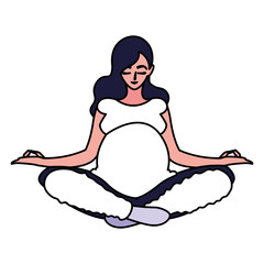 Isolated pregnant woman design icon
