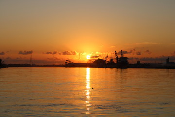 sunrise on the river