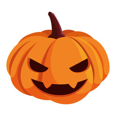 Halloween pumpkin cartoon vector design icon