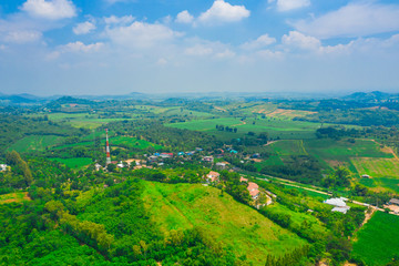 Fototapeta premium Aerial landscape of Nakornratchasrima province, Thailand