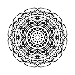 Mandala with tribal ornament