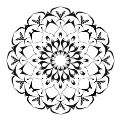 Mandala with tribal ornament