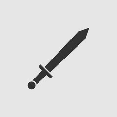 Simple Isolated Sword Vector Icon
