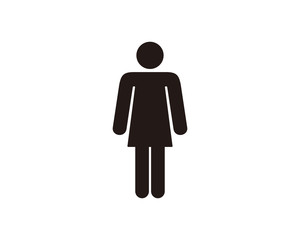 Woman, female, toilet icon symbol vector
