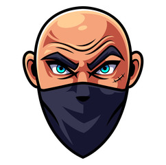Bald man head esports Logo