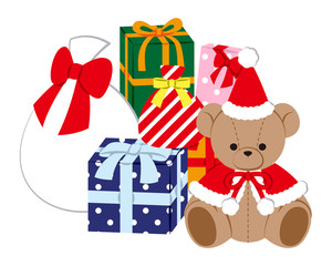 プレゼントとテディベア